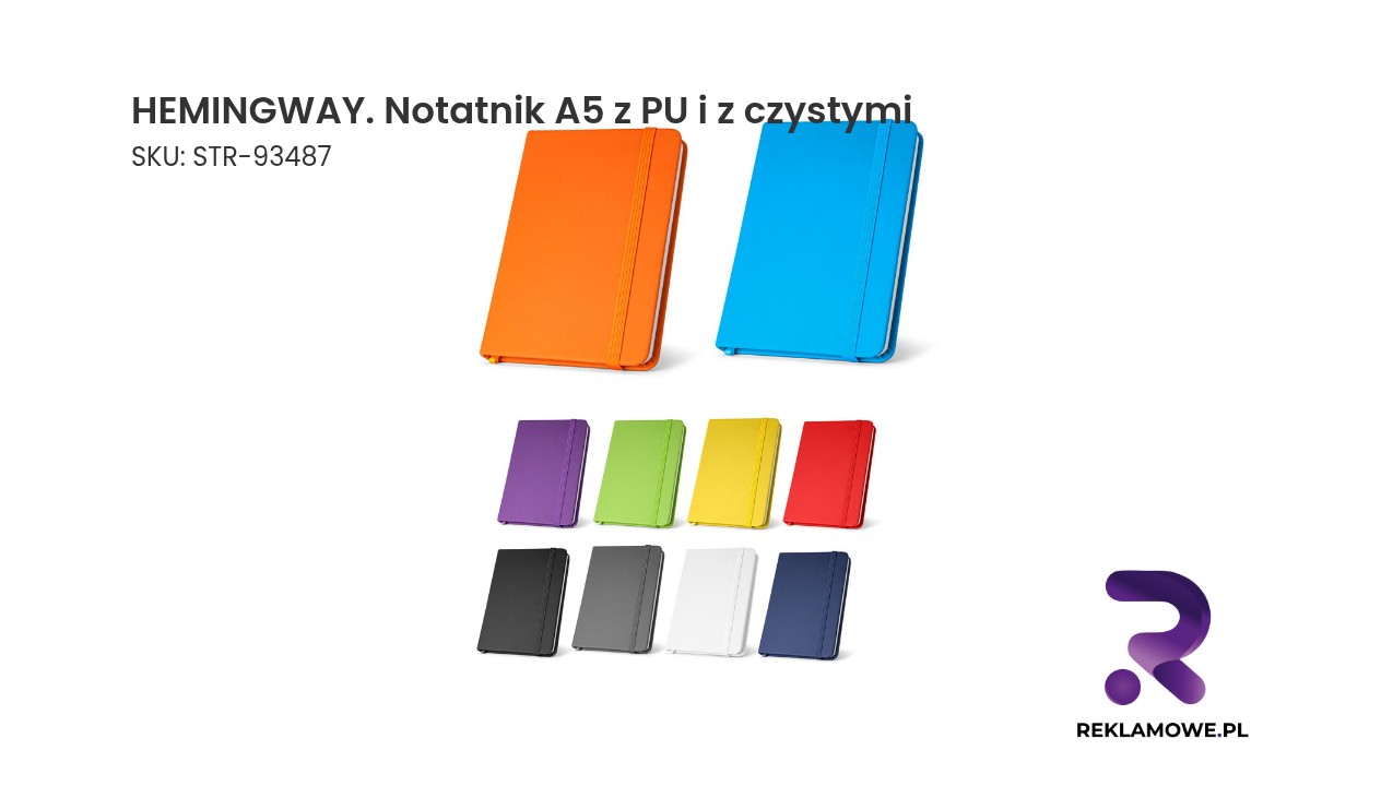 HEMINGWAY. Notatnik A5 z PU i z czystymi stronami HEMINGWAY notatnik A5 z PU z czystymi kartkami