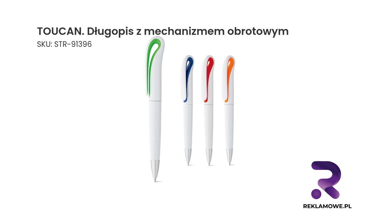 TOUCAN. Długopis z mechanizmem obrotowym i klipsem TOUCAN długopis z mechanizmem obrotowym